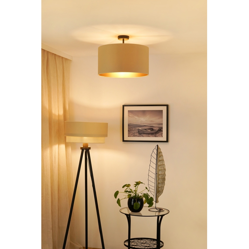 Brilagi - Loftlampe OREGON ROLLER VEGE 1xE27/15W/230V diameter 45 cm beige