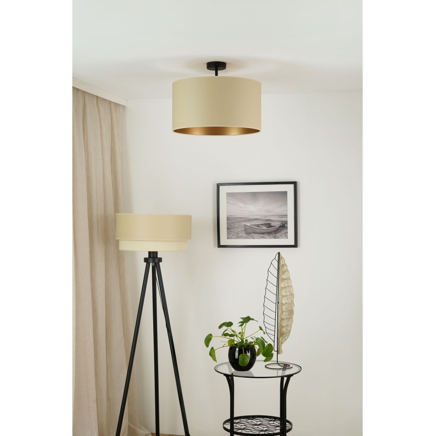 Brilagi - Loftlampe OREGON ROLLER VEGE 1xE27/15W/230V diameter 45 cm beige