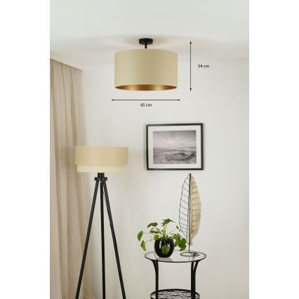 Brilagi - Loftlampe OREGON ROLLER VEGE 1xE27/15W/230V diameter 45 cm beige
