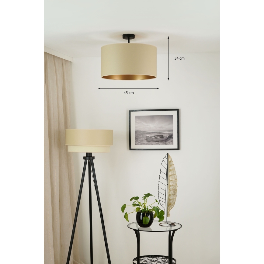 Brilagi - Loftlampe OREGON ROLLER VEGE 1xE27/15W/230V diameter 45 cm beige