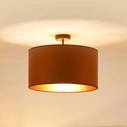 Brilagi - Loftlampe OREGON ROLLER VEGE 1xE27/15W/230V diameter 45 cm brun