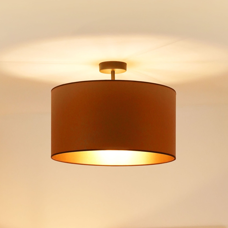 Brilagi - Loftlampe OREGON ROLLER VEGE 1xE27/15W/230V diameter 45 cm brun