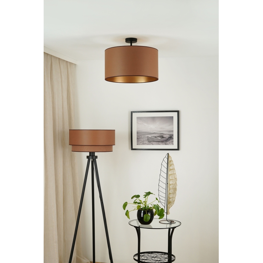Brilagi - Loftlampe OREGON ROLLER VEGE 1xE27/15W/230V diameter 45 cm brun