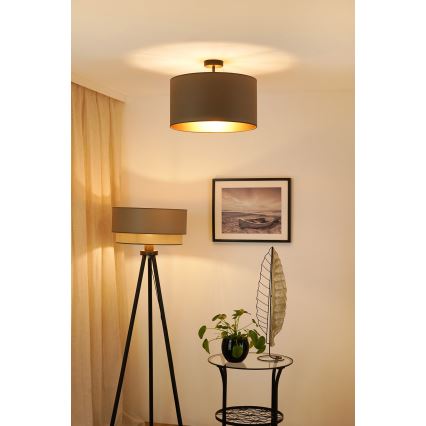 Brilagi - Loftlampe OREGON ROLLER VEGE 1xE27/15W/230V diameter 45 cm grå