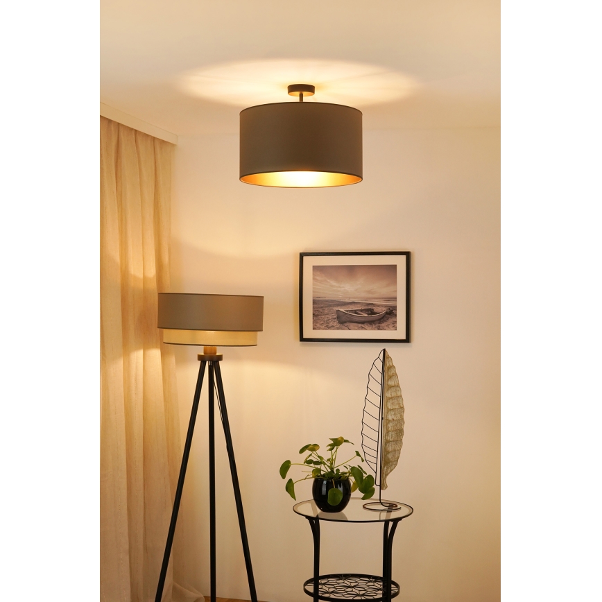 Brilagi - Loftlampe OREGON ROLLER VEGE 1xE27/15W/230V diameter 45 cm grå