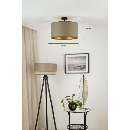 Brilagi - Loftlampe OREGON ROLLER VEGE 1xE27/15W/230V diameter 45 cm grå
