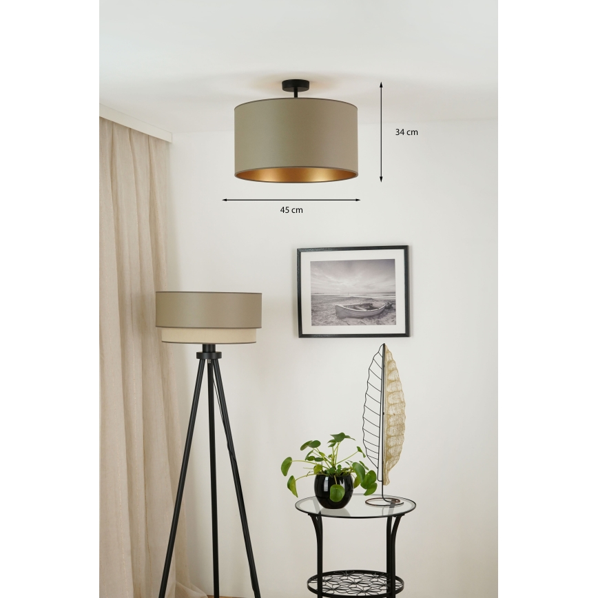 Brilagi - Loftlampe OREGON ROLLER VEGE 1xE27/15W/230V diameter 45 cm grå