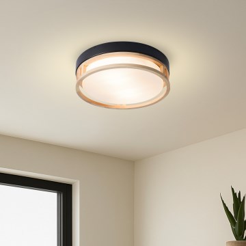Brilagi - Loftlampe ORINO 2xE27/40W/230V Ø 27 cm sort/eg