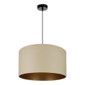 Brilagi - Loftlampe på kabel OREGON ROLLER VEGE 1xE27/15W/230V Ø 45 cm beige