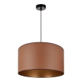 Brilagi - Loftlampe på kabel OREGON ROLLER VEGE 1xE27/15W/230V Ø 45 cm brun