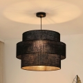 Brilagi - Loftlampe på kabel SPACE YUTE 1xE27/15W/230V Ø 50 cm sort