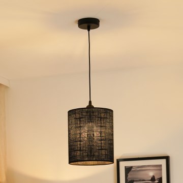Brilagi - Loftlampe på kabel TUBES 1xE27/15W/230V Ø 20 cm sort