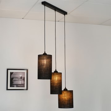 Brilagi - Loftlampe på kabel TUBES 3xE27/15W/230V sort