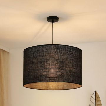 Brilagi - Loftlampe på kabel TUBES ROLLER 1xE27/15W/230V Ø 50 cm sort