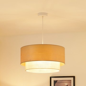 Brilagi - Loftlampe på ledning ARIZONA BOHO 1xE27/15W/230V Ø 45 cm beige/hvid