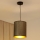 Brilagi - Loftlampe på ledning BOSTON ROLLER 1xE27/15W/230V Ø 21 cm strå brun/guld