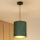 Brilagi - Loftlampe på ledning BOSTON ROLLER 1xE27/15W/230V Ø 21 cm strå grøn/guld
