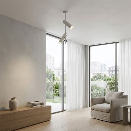 BRILAGI - Loftlampe på stang BRANCH 2xGU10/30W/230V hvid