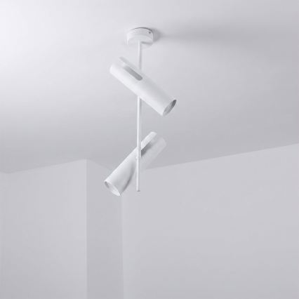 BRILAGI - Loftlampe på stang BRANCH 2xGU10/30W/230V hvid