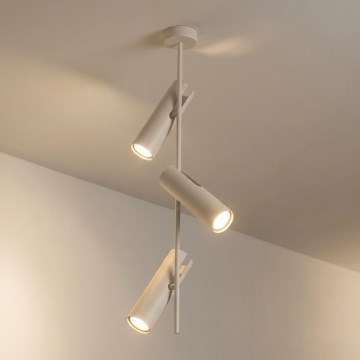 Brilagi - Loftlampe på stang BRANCH 3xGU10/30W/230V beige