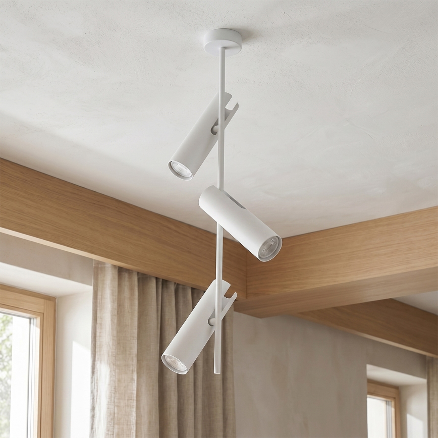 Brilagi - Loftlampe på stang BRANCH 3xGU10/30W/230V hvid