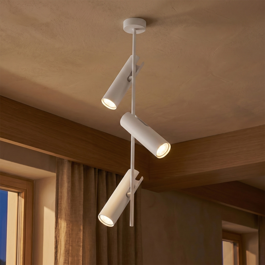 Brilagi - Loftlampe på stang BRANCH 3xGU10/30W/230V hvid
