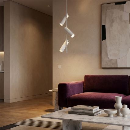 Brilagi - Loftlampe på stang BRANCH 3xGU10/30W/230V hvid