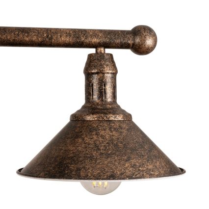 BRILAGI - Loftlampe på stang FORGE 3xE27/60W/230V patina/kobber