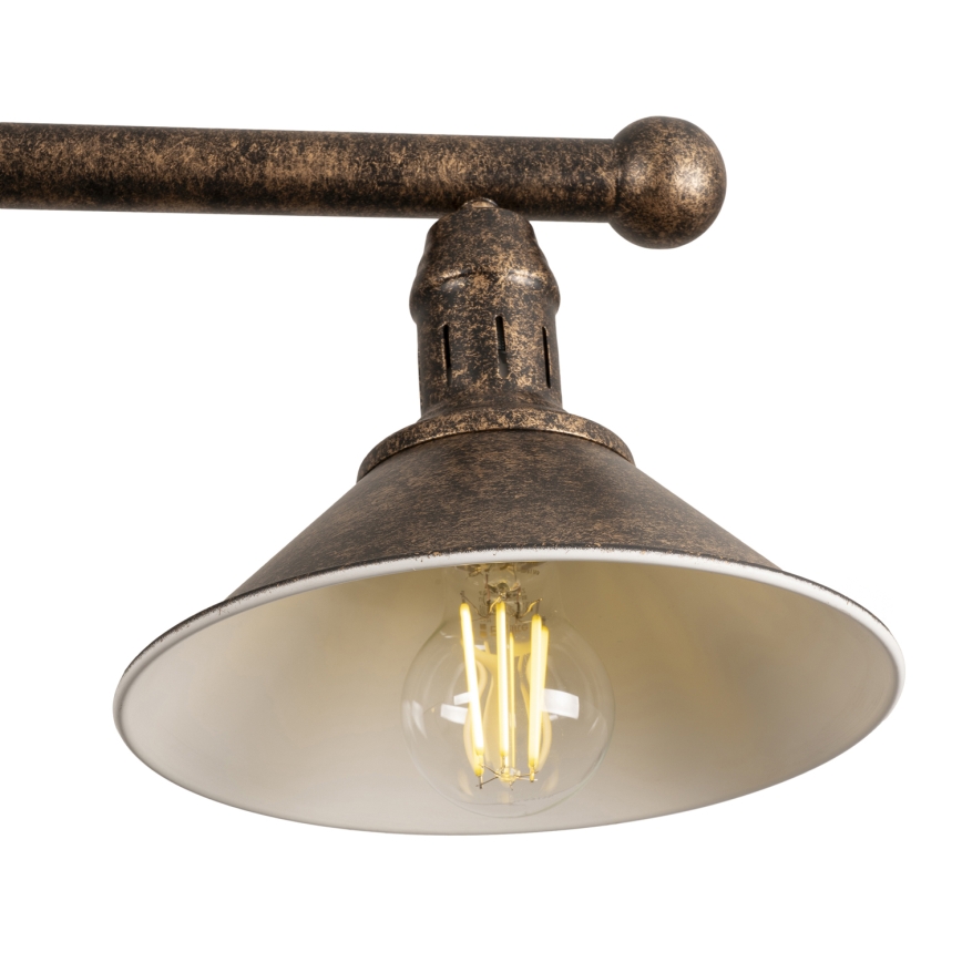 BRILAGI - Loftlampe på stang FORGE 3xE27/60W/230V patina/kobber