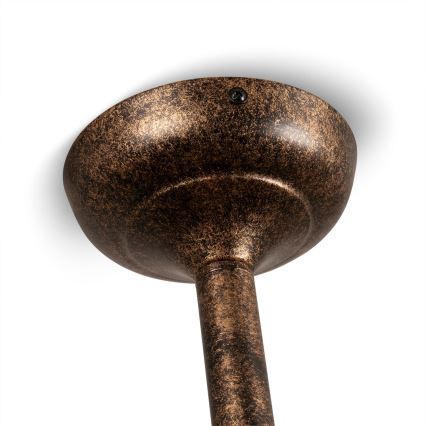 BRILAGI - Loftlampe på stang FORGE 3xE27/60W/230V patina/kobber