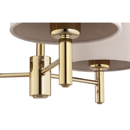BRILAGI - Loftlampe på stang MONTE 3xE27/60W/230V beige/guld