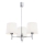 Brilagi - Loftlampe på stang MONTE 3xE27/60W/230V cremefarvet/blank krom