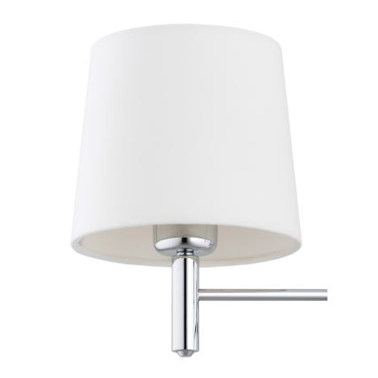 Brilagi - Loftlampe på stang MONTE 3xE27/60W/230V cremefarvet/blank krom