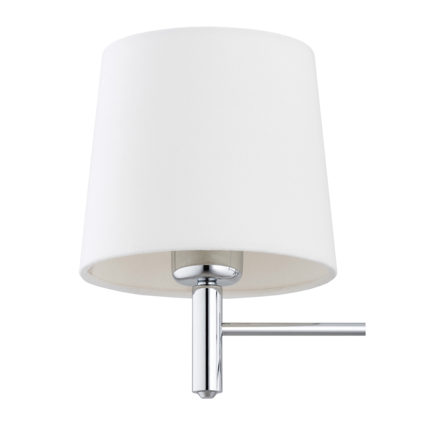 Brilagi - Loftlampe på stang MONTE 3xE27/60W/230V cremefarvet/blank krom