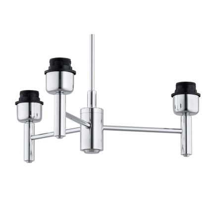 Brilagi - Loftlampe på stang MONTE 3xE27/60W/230V cremefarvet/blank krom