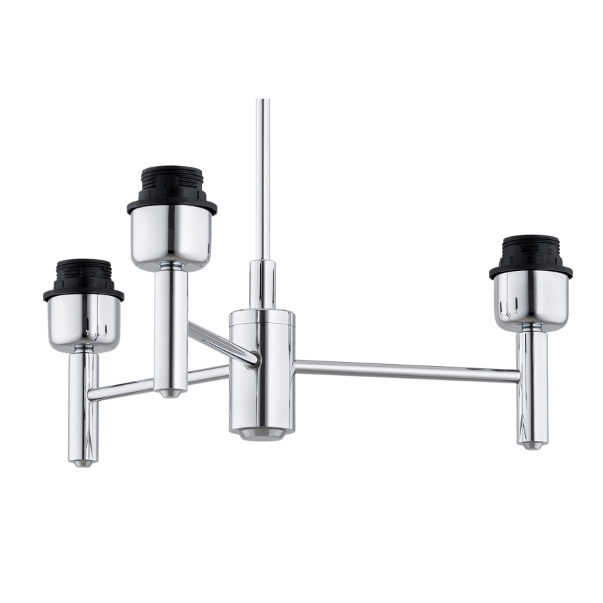 Brilagi - Loftlampe på stang MONTE 3xE27/60W/230V cremefarvet/blank krom