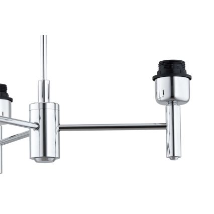 Brilagi - Loftlampe på stang MONTE 3xE27/60W/230V cremefarvet/blank krom