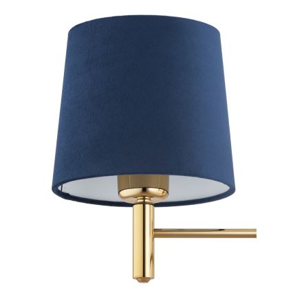 Brilagi - Loftlampe på stang MONTE 5xE27/60W/230V blå/guld