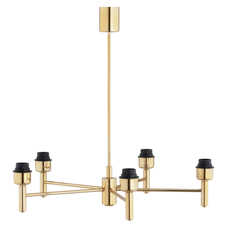 Brilagi - Loftlampe på stang MONTE 5xE27/60W/230V blå/guld