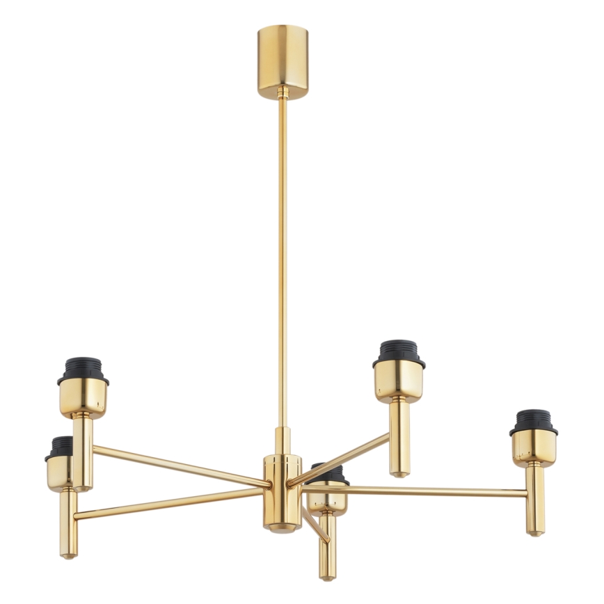 Brilagi - Loftlampe på stang MONTE 5xE27/60W/230V blå/guld