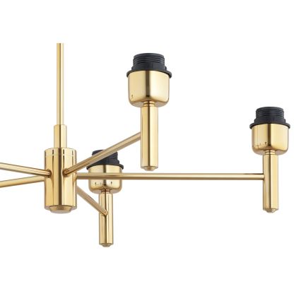 Brilagi - Loftlampe på stang MONTE 5xE27/60W/230V blå/guld