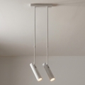 Brilagi - Loftlampe på stang SELE 2xGU10/30W/230V hvid