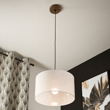 Brilagi - Loftlampe på wire ANTHONY 1xE27/60W/230V eg valnød/hvid