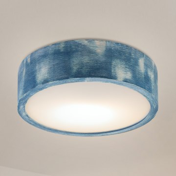 Brilagi - Loftlampe PINO 1xE27/15W/230V, fyrretræ/blå, Ø 27,5 cm