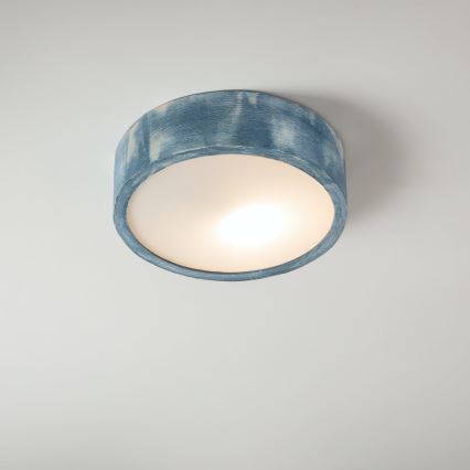 Brilagi - Loftlampe PINO 1xE27/15W/230V, fyrretræ/blå, Ø 27,5 cm