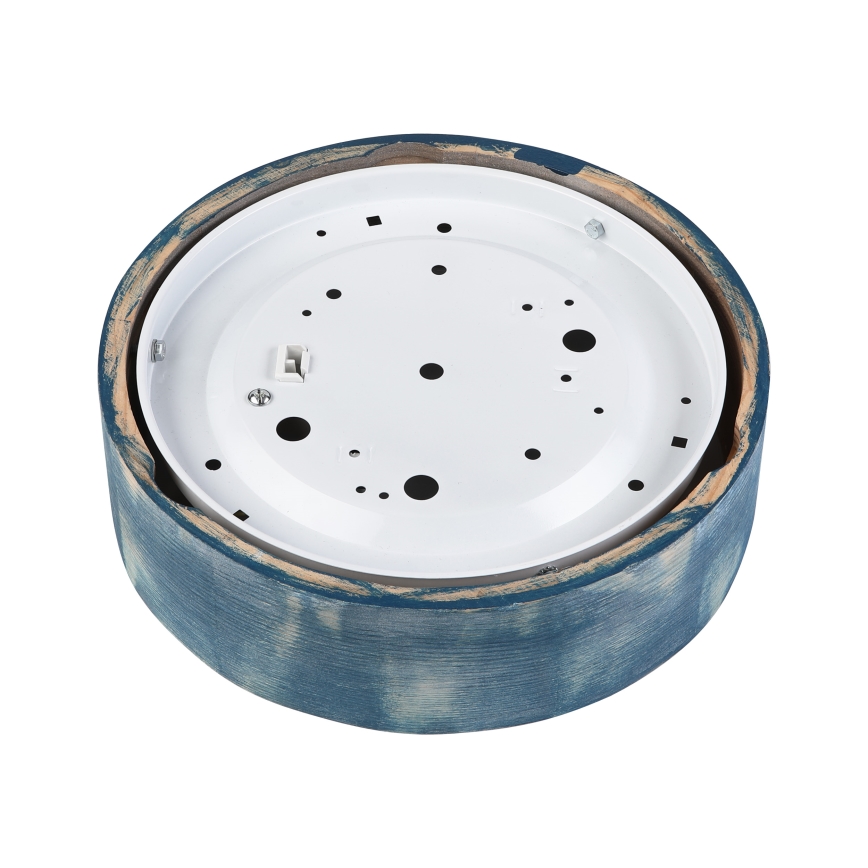 Brilagi - Loftlampe PINO 1xE27/15W/230V, fyrretræ/blå, Ø 27,5 cm