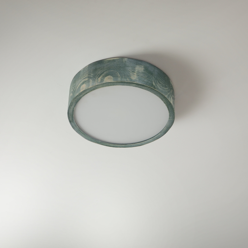 Brilagi - Loftlampe PINO 1xE27/15W/230V fyrretræ/grøn Ø 27,5 cm