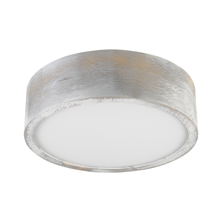 Brilagi - Loftlampe PINO 1xE27/15W/230V fyrretræ/sølv Ø 27,5 cm