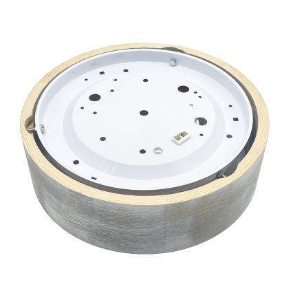 Brilagi - Loftlampe PINO 1xE27/15W/230V fyrretræ/sølv Ø 27,5 cm