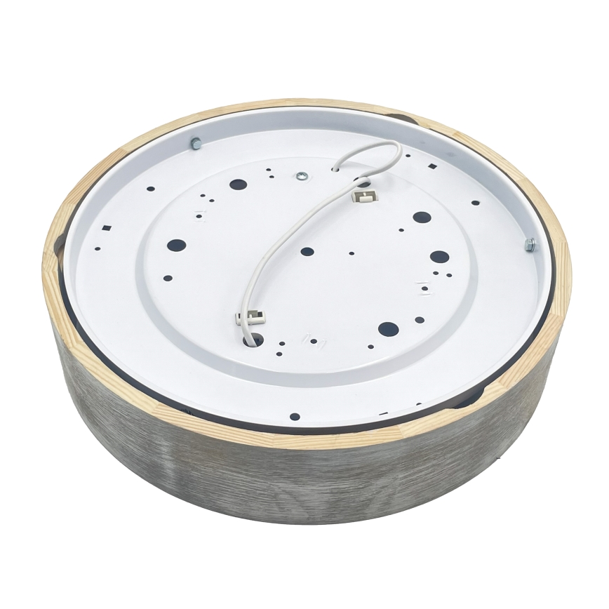 Brilagi - Loftlampe PINO 2xE27/15W/230V fyrretræ/sølv Ø 37,5 cm